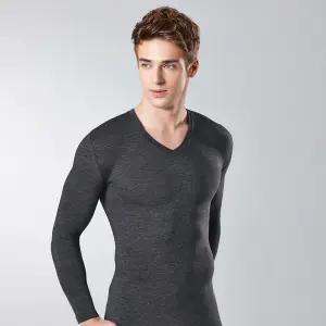 제임스딘 남자 겨울 발열 내복 V넥 브이넥 보온 내의 얇은 긴팔 JHMIX013