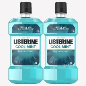 리스테린 쿨민트 1.5L X 2개 구강청결제 대용량 입냄세제거