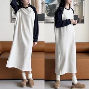 [기타]기모 나그랑 박시 롱원피스