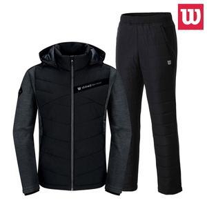 [윌슨](모바일) 윌슨 겨울 방풍 트레이닝세트 올블랙 7533+6933 기모