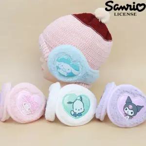 귀마개 산리오 하트자수접이식 간편휴대귀마개 여아 여학생 캐릭터귀마개 보온털귀마개