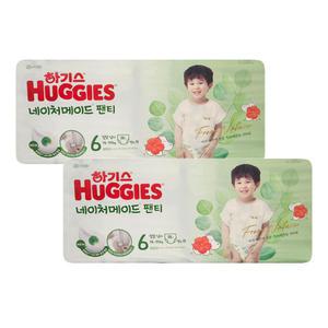 2024 하기스 네이처메이드 팬티형 기저귀 점보 6단계 남아용 38p X 2팩