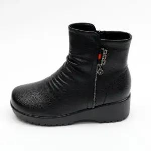 [제이시]제이시 소가죽 발편한 엄마 통굽 기모 부츠 5cm B108