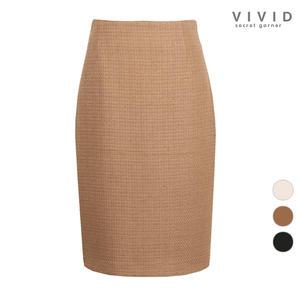 VIVID 여성 트위드 H라인 가을봄 정장스커트