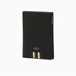 [헤지스]블랙 컬러배색 소가죽 중지갑 HJWA5E507BK_s