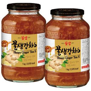 꽃샘 꿀생강차S 1kg x 2개 / 차음료 액상 과일청