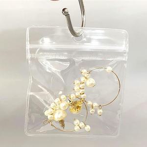 PVC 지퍼백 100매 투명 걸이형 헤다홀 비닐 봉투 소분 소형 미니 두꺼운 진열 가능