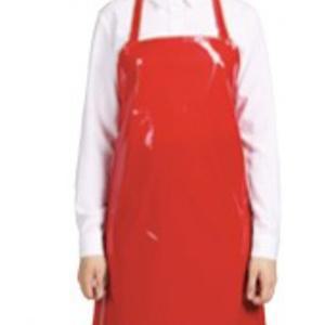 레드유광 대형 롱앞치마 목끈형앞치마 조리앞치마 주방앞치마 업소앞치마 방수