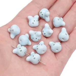 세라믹통과형 토끼 비즈 키링만들기