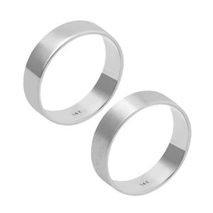 14K 평반지 유광 무광 화이트골드 E타입