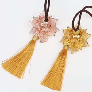 불교 골드 메탈 연꽃 술장식 룸미러 차걸이 2종 택1