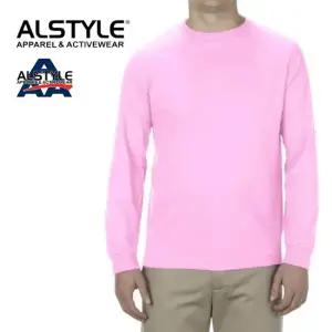 트리플에이 AAA 1304 남여공용 무지 긴팔티 핑크