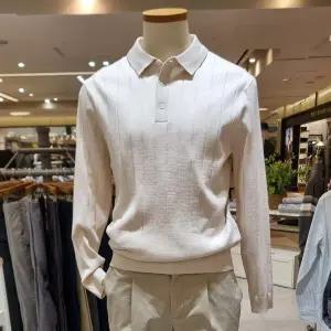 [올젠](의정부점)골지 긴팔 카라니트 2컬러  ET1303