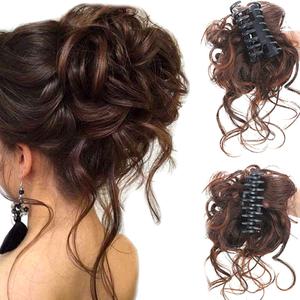 올림머리가발 로우번 묶음머리 업스타일 가발 집게핀