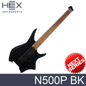 헥스 N500P BK 헤드리스 일렉기타 블랙 색상