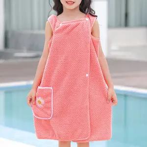 [보리보리/우주아이]보송데이지 원피스 목욕가운 / 유아 아동 물놀이 목욕 가운