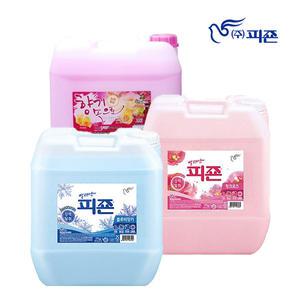 피죤 섬유유연제 세탁세제 대용량 20L 말통 핑크로즈 블루비앙카