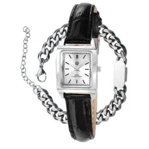 폭스바겐 폭스바겐 스퀘어 시그널 손목시계+티타늄 팔찌 세트