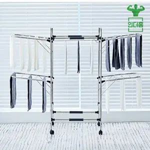 [인더홈][인더홈] 국내생산 이동형 스테인레스 빨래건조대 4XL