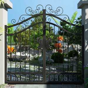 단독주택대문 주차장 차고 정원 마당 울타리 유럽식