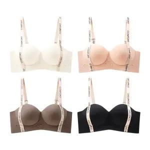 러브 볼륨 컴포트 뽕 브라 노와이어 오프숄더 튜브탑 반컵