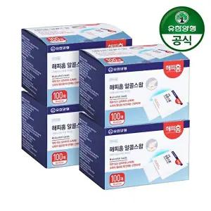 [해피홈]해피홈 알콜스왑 100매 x 4개