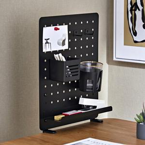 책상 타공보드 스틸 페그보드 무타공 데스크 타공판 파티션 클램프형 세트