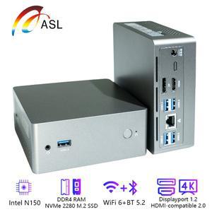 ASL N9E 미니 PC Windows 11 Pro Intel Twin Lake N150 8GB 16GB DDR4 RAM 256GB 512GB NVMe M.2 SSD WiFi