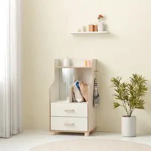 그로우키즈 화장대겸 가방수납장 600원목 발  손잡이