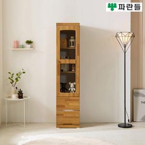 [착불배송] 파란들가구 멀바우 투서랍 400 유리문 수납틈새장 틈새수납장