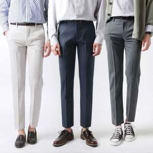 남성 사이드 밴드 10부 스판 슬랙스팬츠 AD691