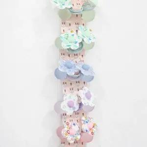 [다잇템] 여자 헤어 색상 악세서리 머리끈 방울 플라워 패턴 세트_16351660_588872