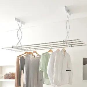 천장 빨래건조대 2단 185cm 천정부착형 건조대 빨래대 건조대 천장빨래건조대 베란다건조대