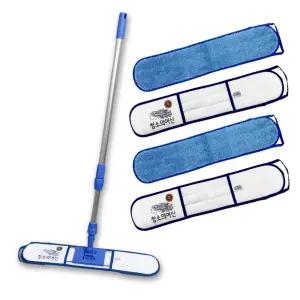 청소의여신 한얼 이지맙 2단봉 5개 세트 극세사 밀대 걸레 바닥 밀걸레