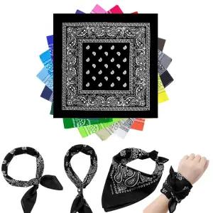 등산손수건 반다나 페이즐리 헤어두건 운동회 레트로 스카프 체육대회 54cm