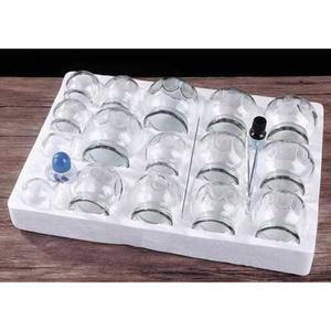 불부항 유리컵 한방 진공 가정용 부항 마사지 온열 세트 투명 단지 부항컵 업소 혈액순환 유리 부항기