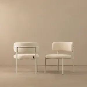 아란 부클레 식탁의자 스틸 푹신한 인테리어 카페 체어