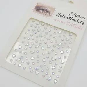 얼굴 파츠 스티커 반짝이 보석스티커 축제 파티 분장