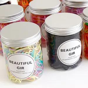 컬러팡팡 헤어끈300개+보관통세트/헤어/머리끈/밴드/여성/끈/유아/어린이/아기/짱짱한/묶기/아동/여아/세트