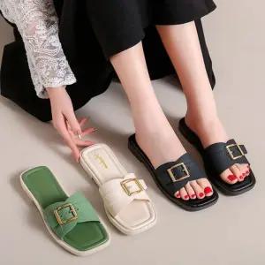 발편한 버클 사무실화 슬리퍼 여성 예쁜 예쁜슬리퍼 3컬러 낮은굽