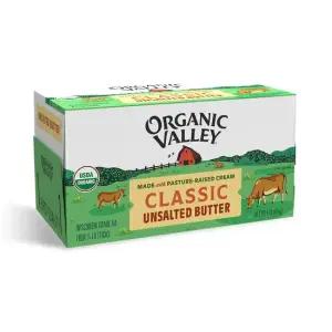 오가닉 밸리 유기농 무염 버터 454g 컬처드 방식 제조 홈베이킹