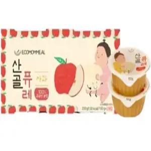 산골이유식 산골 퓨레 사과 200g(100x2입), 10팩