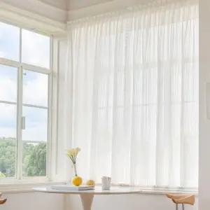 작은창문 가림막 쉬폰 화이트 도어 거실쉬폰 무타공 작은창 나비