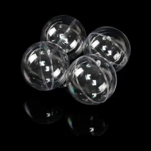 투명 플라스틱 볼 4p 10cm 캡슐 공 아크릴공 구 뽑기 둥근 이벤트용품