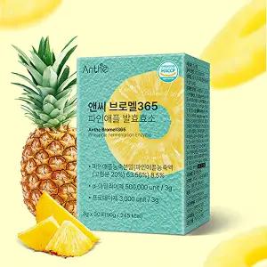 [붓기 특화 칼륨함유] 앤씨 상큼달달 브로멜365 파인애플 효소 3g x 30포 2개입