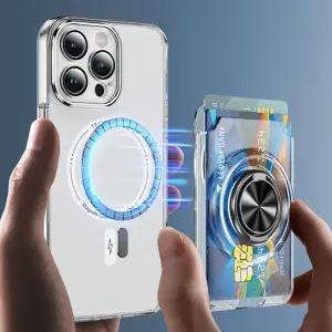 JP 투명 맥세이프 카드지갑 2장수납 아이폰 교통카드 스마트링 핸드폰 거치대 MW-03