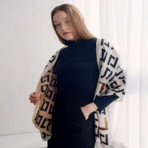 더위시 양면 롱 스카프 베이지 1DPP701BE