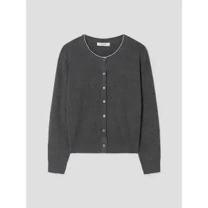 [에잇세컨즈] 트리밍 긴소매 카디건  애쉬 (12585AMQ24)