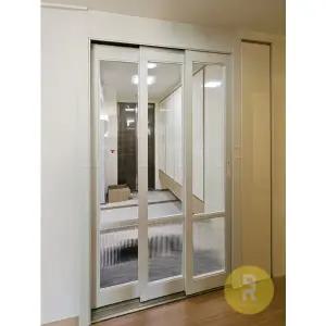 [바른도어]29번 슬림3연동중문 유리고시형 영림168 투명+모루세로강화유리