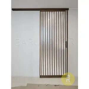 [바른도어]72번 원슬라이딩중문 간살형 영림184 샤틴투명강화유리